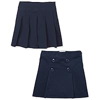 The Children's Place Girls' Pleated/Button Skort 2 Pack