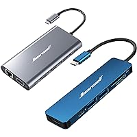 Hiearcool 12IN1 USB C Dongle and 7IN1 USB C Hub, USB C Docking Station Type C to HDMI Adapter