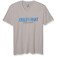 Men's Amalfi Coast Graphic Sueded V-Neck T-Shirt