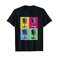 Microphone Pop Art Musical Instrument Music Club T-Shirt