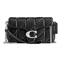 Coach Womens Quilted Pillow Leather Tabby Wristlet With Chain