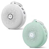 Dreamegg D11MAX White Bundle With D11MAX Green - Portable White Noise Sound Machine for Baby Adult, Features Powerful Battery, 21 Soothing Sound for Office & Sleeping, Home, Travel, Baby Registry Gift