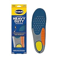 Heavy Duty Support Insole Orthotics, Big & Tall, 200lbs+, Wide Feet, Shock Absorbing, Arch Support, Distributes Pressure, Trim to Fit Inserts, Work Boots & Shoes, Men Size 8-14, 1 Pair