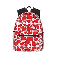Love Heart Print Backpack Casual Backpack Laptop Backpacks Travel Bag Work Computer Bag