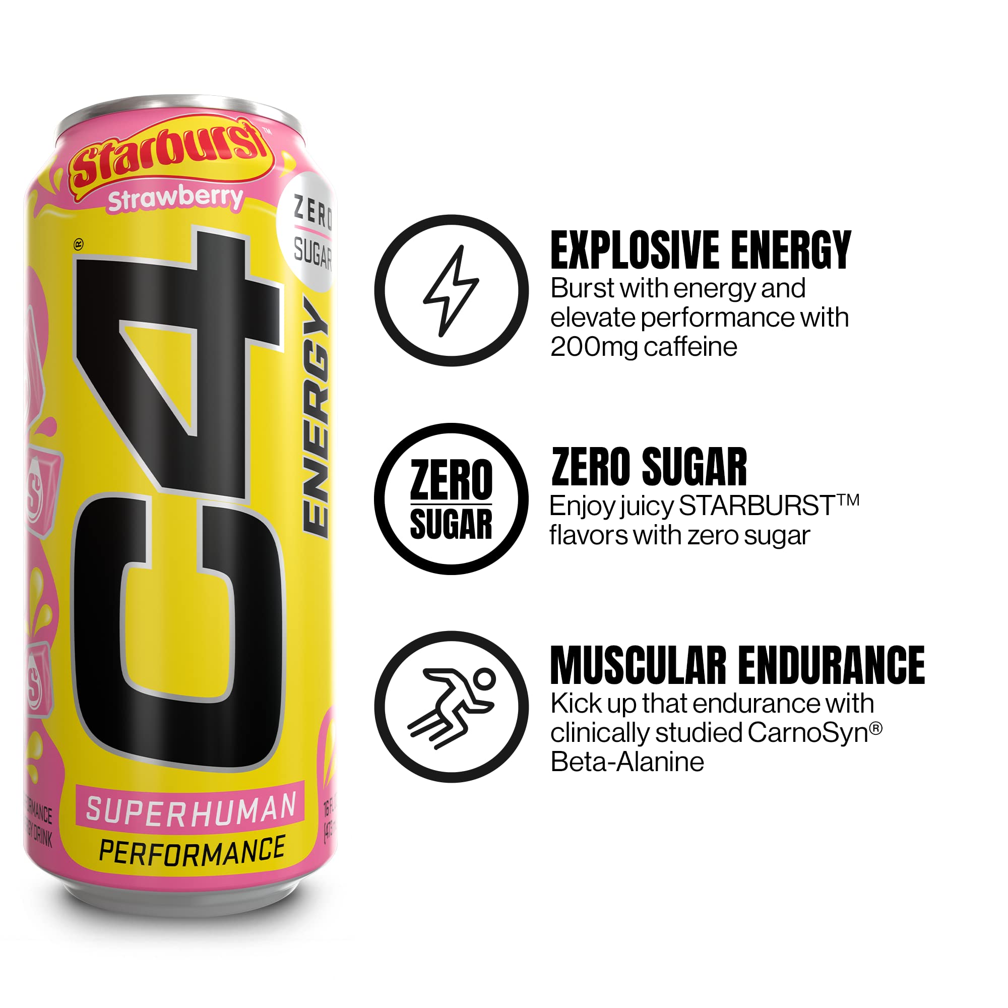 C4 Energy Drink 16oz (Pack of 12) - Frozen Bombsicle - Sugar Free Pre  Workout Performance Drink with No Artificial Colors or Dyes