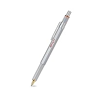800 Retractable Ballpoint Pen, Medium Point, Silver
