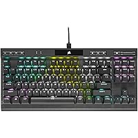 Corsair K70 RGB TKL Champion Series Tenkeyless Linear Mechanical Gaming Keyboard -Cherry MX Red Switches (Renwed)