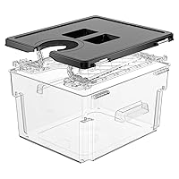 Sous Vide Container with Lid Sous Vide Containers with Built- in Rack 11.65QT Sous Vide Pot Slow Cooker Container Sous Vide Bucket Double-door-opening Design Compatible with Most Sous Vide Cookers