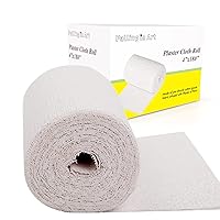 Navaris Plaster Cloth Rolls (M, Pack of 6) - Gauze Bandages for Body Casts,  Craft Projects, Belly Molds - Easy to Use Wrap Strips - 4 W x 118 L