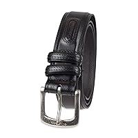 Columbia Men's Double Loop Belt-Casual Dress with Single Prong Buckle for Jeans Khakis