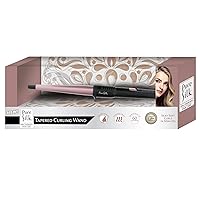 Pure Silk Tourmaline Ceramic Tapered Curling Wand with Temperature Control