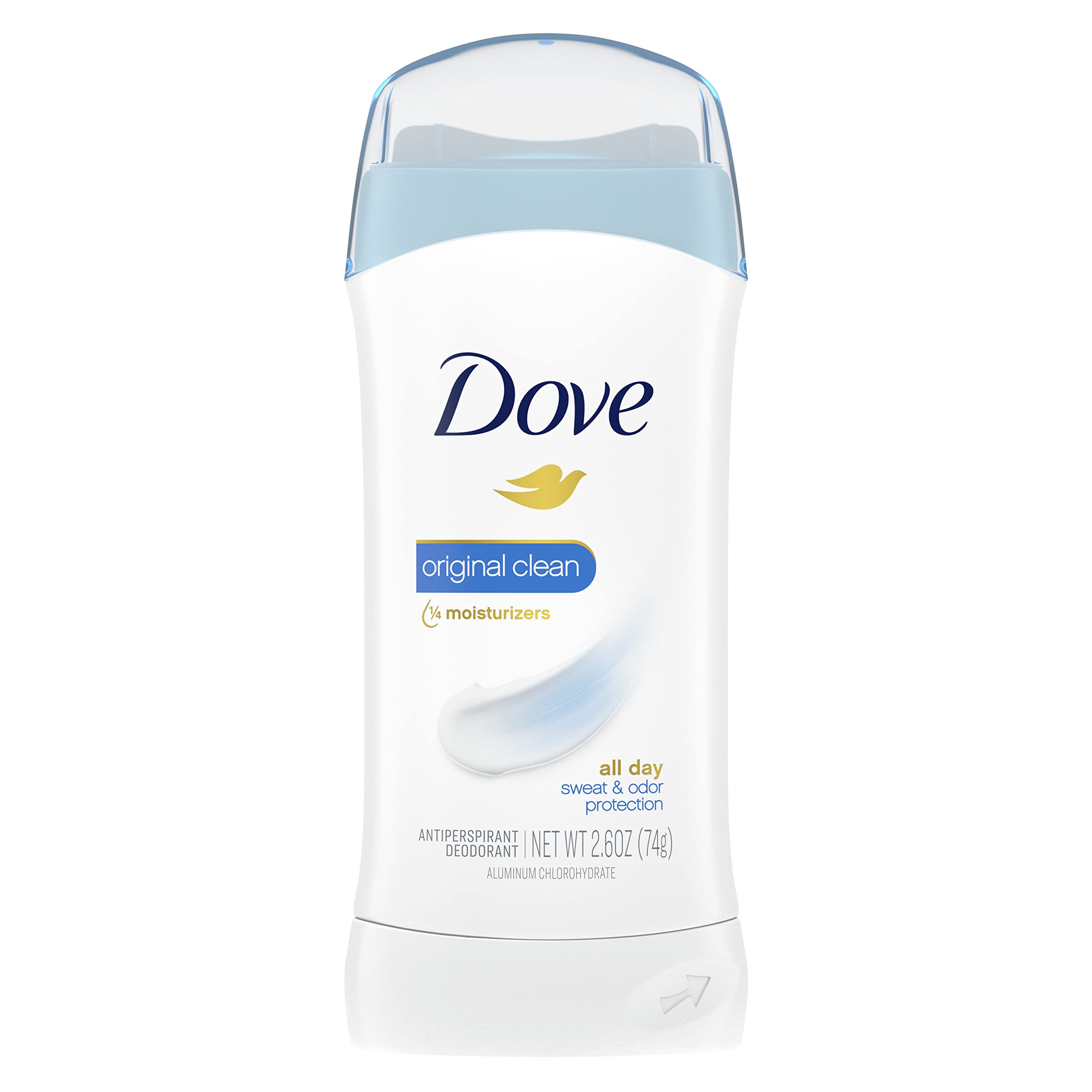 Dove Invisible Solid Antiperspirant Deodorant Stick for Women, Original Clean, For All Day Underarm Sweat & Odor Protection 2.6 oz