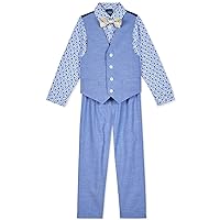 Nautica Little Boys 4-Pc. Floral Vest Set Size 6 Double Dutch Blue