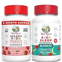 USDA Organic Kids Probiotic Gummies & Kids Sleep Gummies Bundle by MaryRuth's | Digestive Support | Immune Support | Digestive & Gut Health Supplement | Relaxation & Sleep Support | Vegan | Non-GMO