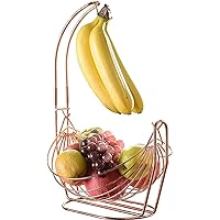 Jiallo Rose Gold Fruit basket with Banana Hanger (Banana_G)