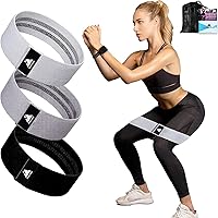EVOLAND Resistance Bands Set of 3 Fitness Band Resistance Band with Carry Bag Exercise Band for Hips, Buttocks and Full Body Training