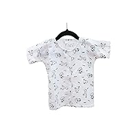 T-Shirt Short Sleeve (Preemie 5-7lbs, White Black Animal)