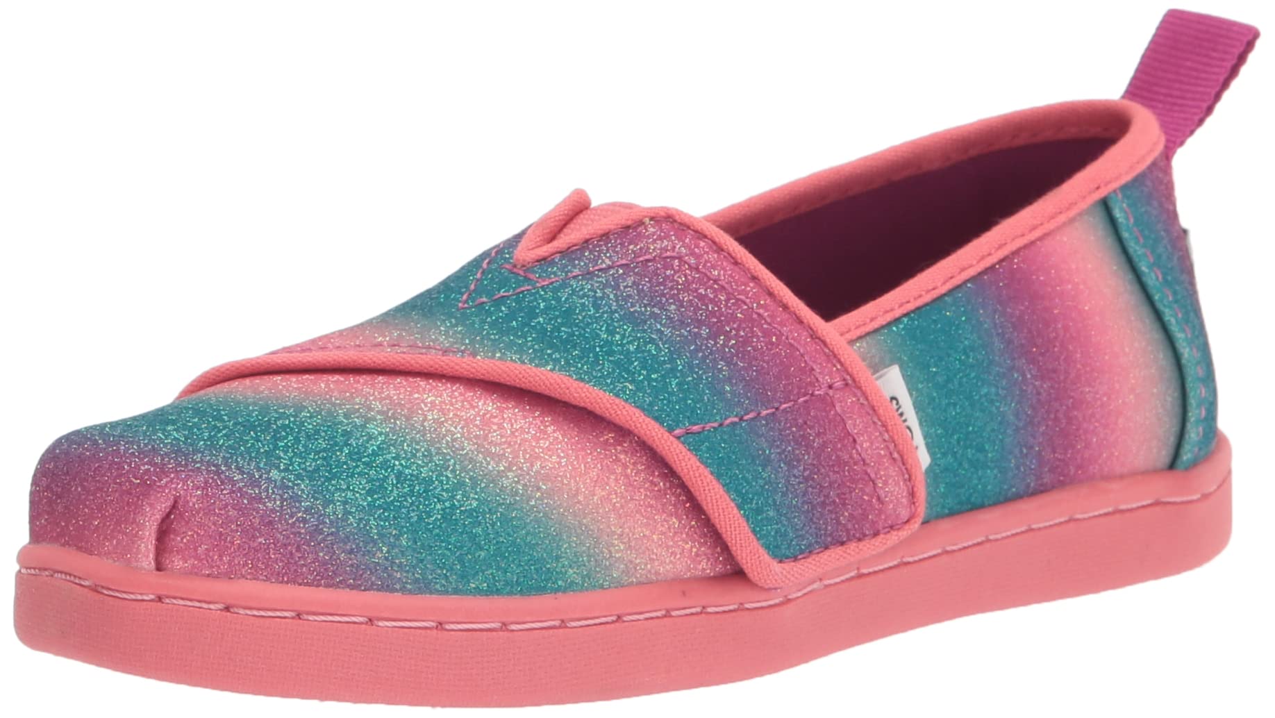 TOMS Kids Tiny Gradient Glitter Alpargata (Toddler/Little Kid) Dark Fuchsia 7 Toddler M