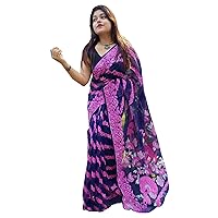 Indian Festival party Muslim Woman Cotton Soft Colorful Motif jamdani weaving Dhakai Saree Sari 975b