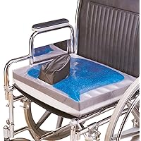 Skil-Care Level, Gel-Foam, Firm Foundation w/Vinyl and LSI Cover, 18”W x 16”D x 3”H - Additional Comfort for Wheelchair or Geri-Chair Patients, Wheelchair Cushions and Accessories, 751210