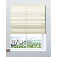 Calyx Interiors Cordless Honeycomb 9/16-Inch Cellular Shade, 25.5-Inch Width by 72-Inch Height, Light Filtering Cream
