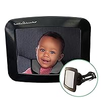 Little Chicks Wide Angle Adjustable Backseat Car Mirror - Baby Car Mirror for Rear Facing Car Seat - 360 Swivel Crystal Clear Optimal View - Easy Monitoring for Newborns, Infants and Toddlers