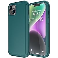 Diverbox Designed for iPhone 14 Plus case with Screen Protector Camera Lens Cover Heavy Duty Shockproof Shock-Resistant Cases for Apple iPhone 14 Plus Phone 6.7 inch (Dark Green)