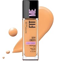 Fit Me Dewy + Smooth Liquid Foundation Makeup, Golden Beige, 1 Count (Packaging May Vary)