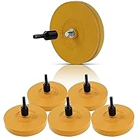 Rubber Eraser Wheel 4in Pad & Adapter 6-Pack – Pinstripe, Adhesive Remover, Vinyl Decal, Graphics Removal Tool