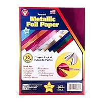 Hygloss 813 Metallic Paper 8.5x11, 8.5-x-11-Inch, 8 Assorted Colors