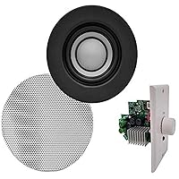 EARTHQUAKE Sound BTA-3.0 2-Channel Bluetooth in-Wall Power Amplifier with Two 3-inch Edgeless in-Ceiling Moisture-Resistant Speakers