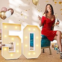imprsv 3FT 50th Birthday Decorations Numbers: 50th Birthday Party Anniversary Decorations Large Light Up Numbers 50 for Men Women Him Her