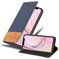 Book Case Compatible with Apple iPhone 13 PRO in Dark Blue Brown - with Magnetic Closure, Stand Function and Card Slot - Wallet Etui Cover Pouch PU Leather Flip