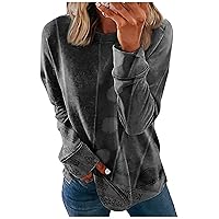 Sweatshirts For Women Fashion Round Neck Pullover Xmas Long Sleeve Graphic Tops Teen Girl Loose Fit Clothes