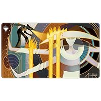Ultra PRO - White Stitched Card Playmat for MTG: March of The Machines Aftermath ft. Rebuild The City - Protect Cards During Gameplay from Scuffs & Scratches, Perfect as Oversized PC Gaming Mouse Pad