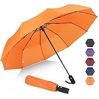 ZOMAKE Travel Umbrella Compact - 10 Ribs Portable Collapsible Umbrellas for Rain Windproof - Paraguas Automatic Small Folding Umbrella Lightweight Packable Umbrella for Women Men