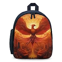 Flaming Phoenix Bird Cute Printed Backpack Lightweight Travel Bag for Camping Shopping Picnic