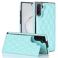XYX for Samsung Galaxy Note 10 5G Wallet Case with Card Holder, RFID Blocking PU Leather Double Magnetic Clasp Back Flip Protective Shockproof Cover 6.3 inch, Sky Blue