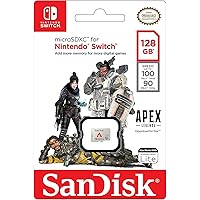 SanDisk 128GB MicroSD Nintendo Switch Micro SDXC Memory Card for Switch & Switch Lite SDSQXAO-128G Apex Legends Design Bundle with (1) GoRAM Card Reader (128GB, 1 Pack Apex Edition)