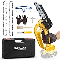 Mini chainsaw for DeWalt 20V battery: cordless electric chain saw - handheld 6 inch pruning tool（no battery）