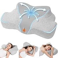 Cervical Memory Foam Contour Pillows for Neck and Shoulder Pain, Neck Support Pillow for Sleeping, Orthopedic Cervical Pillow for Side Back Stomach Sleeper