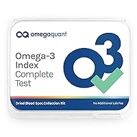 Omega-3 Index Complete - Complete Fatty Acid Profile Blood Test Kit | Includes - Omega-3s, Omega-6s, Saturated Fats, Monounsaturated fats, Trans Fats | 1 Complete Home Kit