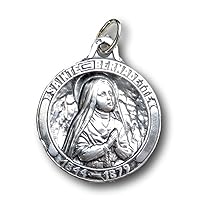 Sterling Silver St Bernadette Medal - Patron of Sick People - Antique Reproduction