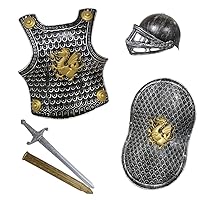 Childs Knight Armor Gladiator Soldier 4 Pc Costume Set