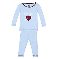 KicKee Pants Baby Girls' Short Sleeve Applique Pajama Set