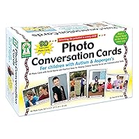 Photo Conversation Cards—Social Emotional Flash Cards For Children With Autism and Aspergers, Behavioral and Communication Skills Practice, Educational Games for Kindergarten+ (90 pc)
