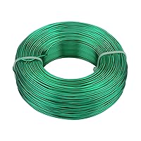 1mm x 10m Craft Aluminum Wire, Bendable Flexible Aluminum Wire Bonsai Training Wire Round Metal Wire for DIY Crafts, Jewelry Making, Beading,Green