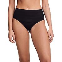 Chantelle Soft Stretch Stripes High-Waist Thong Black One Size