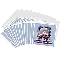 3dRose Memorial Day Patriotic Eagle - Greeting Cards, 6 x 6 inches, set of 12 (gc_16335_2)