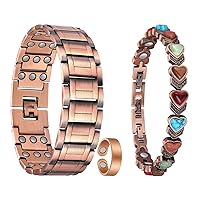 Pure Copper Bracelets for Women and Men, Ultra Magnetic Bracelets with Sizing Tool
